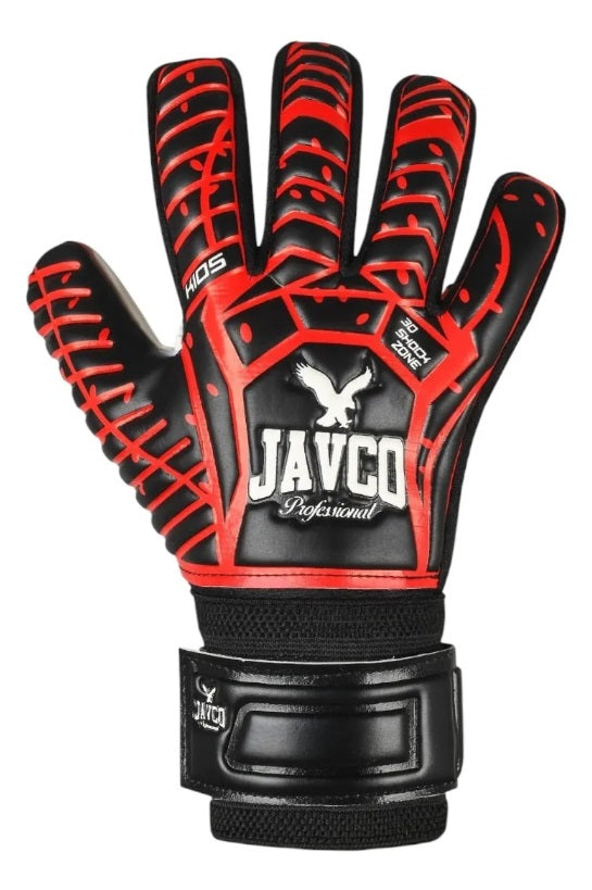 Guantes de Arquero Kids Infantil Negro/Rojo Talla 4 y 5
