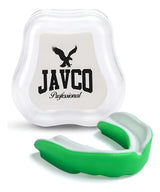 Bucal doble gel para artes marciales verde/blanco