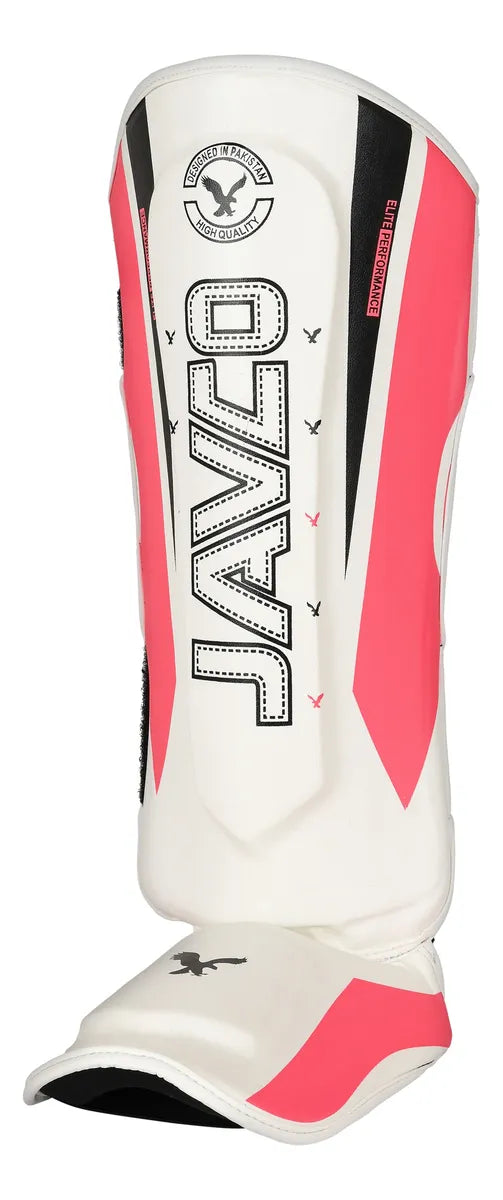 Canilleras de Kick Boxing Y Muay Thai Blanco/rosado