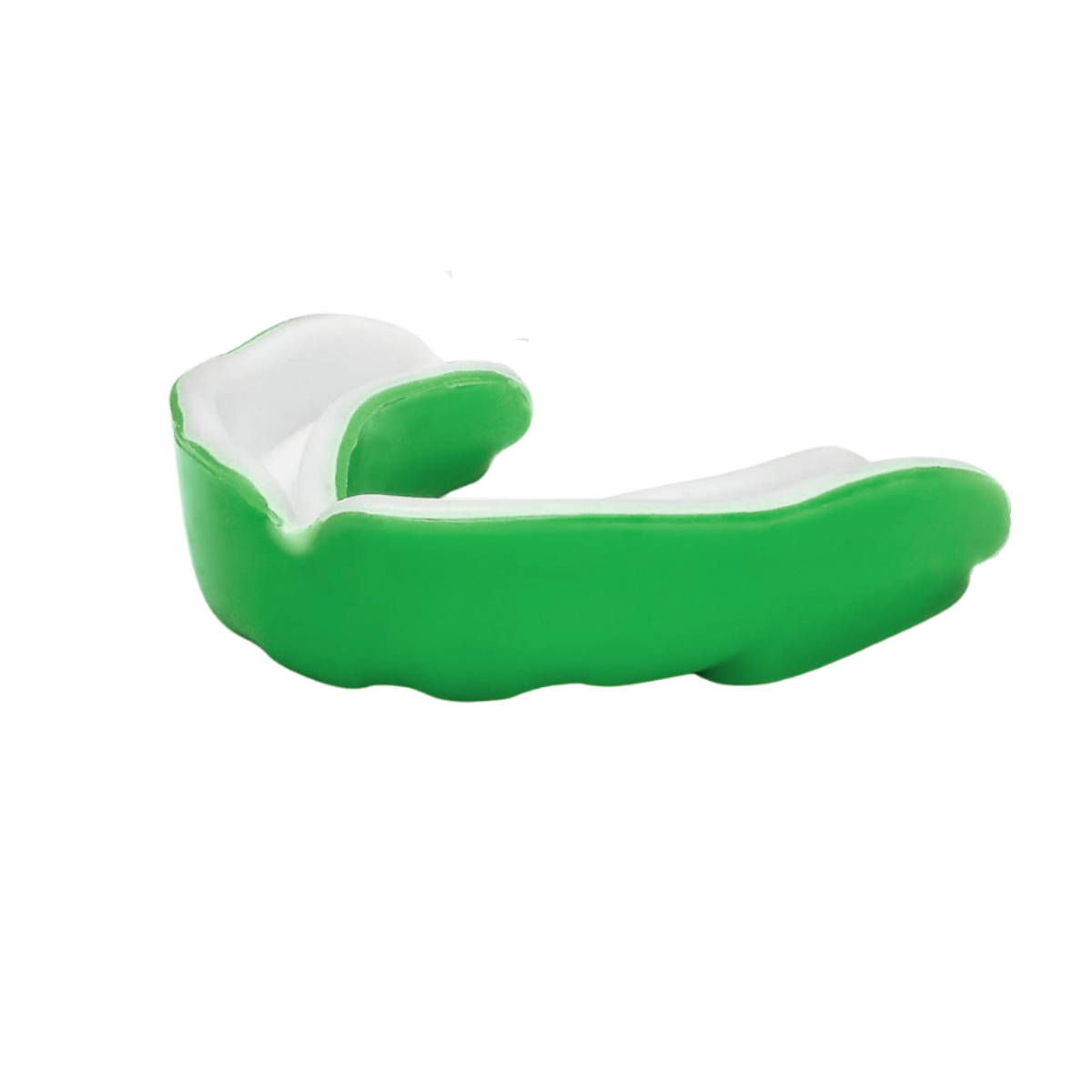 Bucal doble gel para artes marciales verde/blanco