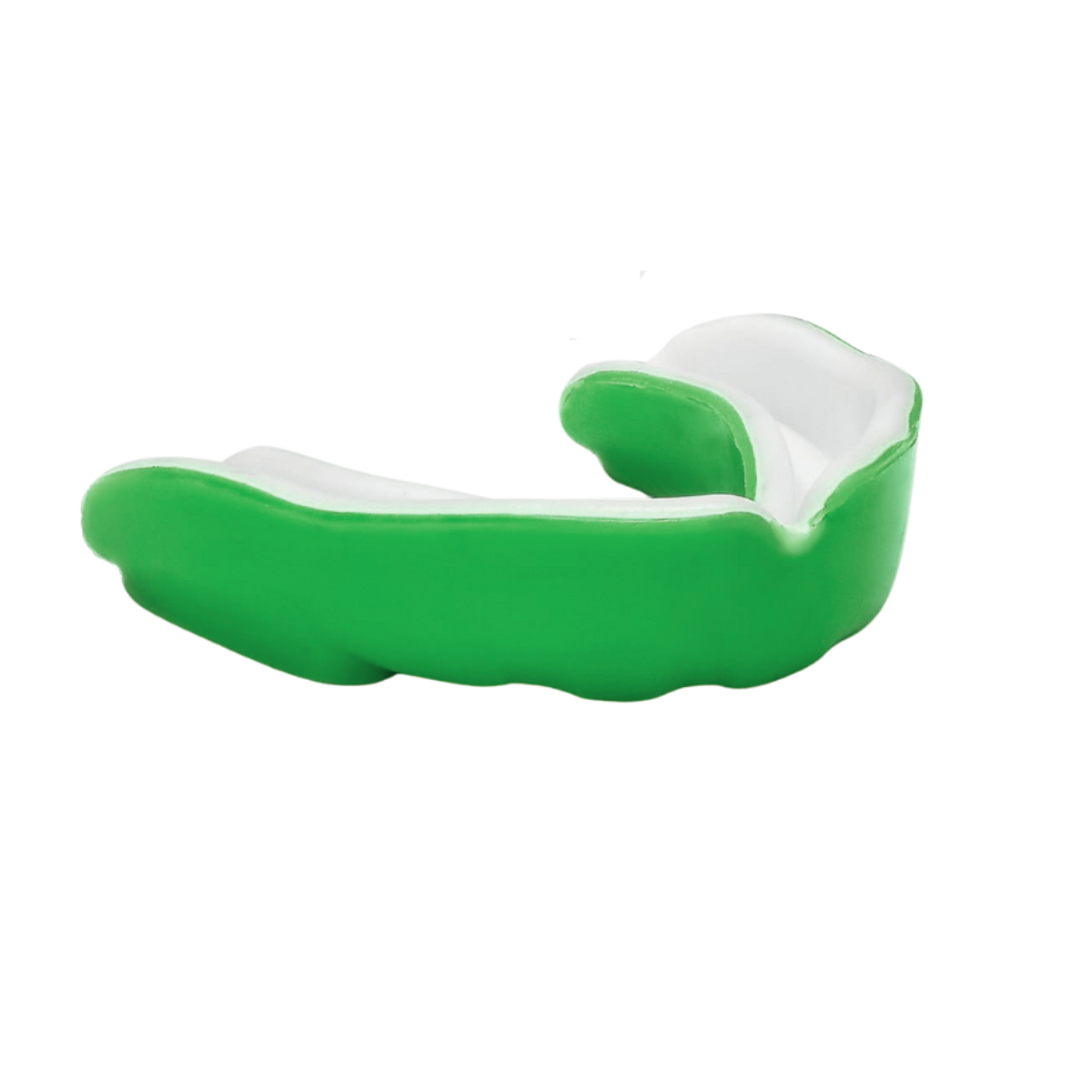 Bucal doble gel para artes marciales verde/blanco